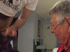 My elderly boy freind strips off Whimsey Mimsey's clothes
