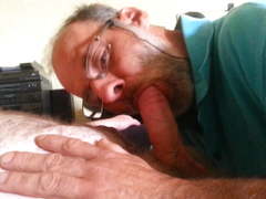 Dutch grandpa walks in on me naked and sucks my cock